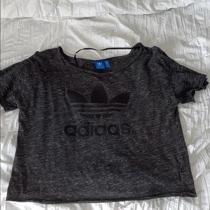 Adidas off the shoulder t-shirt